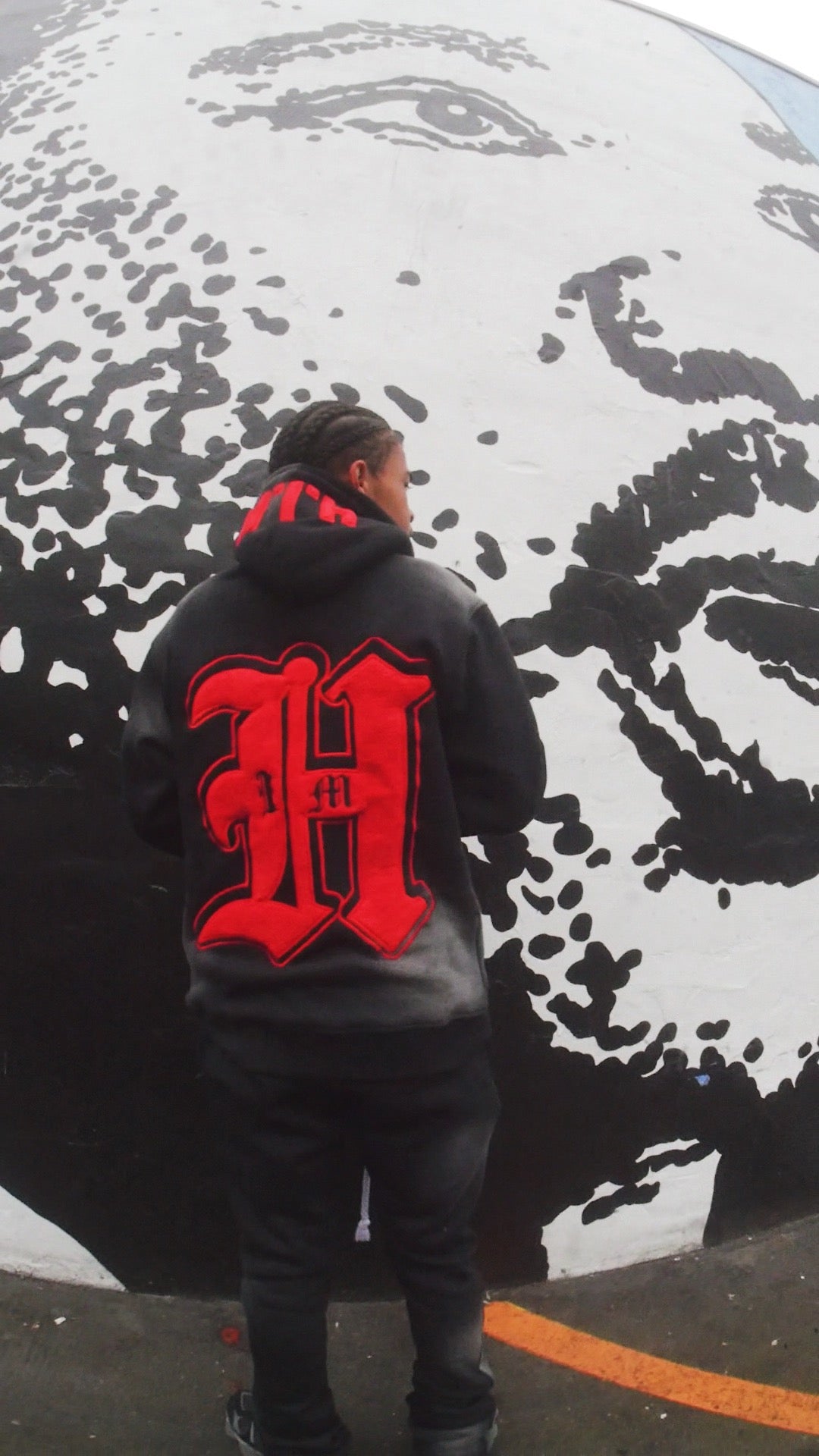 BLACK & RED STACKS SWEATSUITS