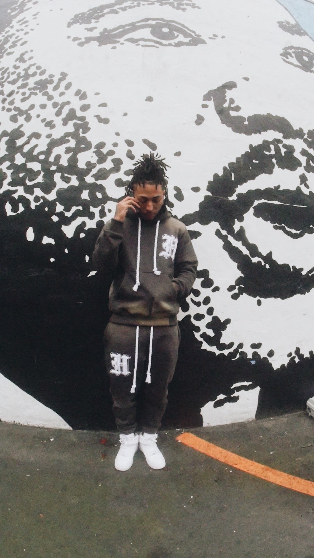 GREY & WHITE SUN FADE SWEATSUITS