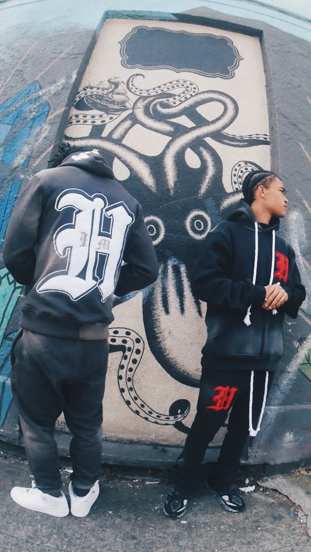 GREY & WHITE SUN FADE SWEATSUITS