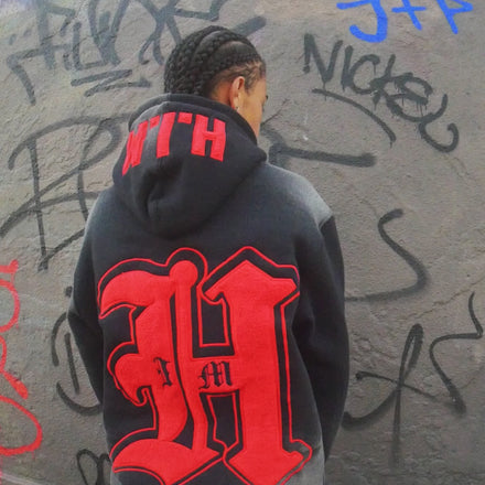BLACK & RED STACKS SWEATSUITS