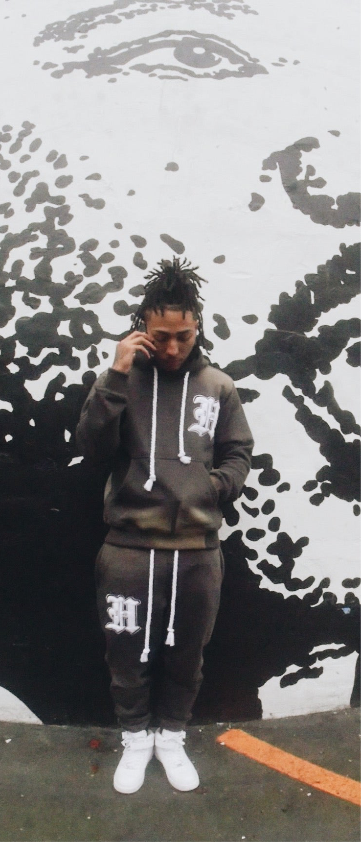 GREY & WHITE SUN FADE SWEATSUITS