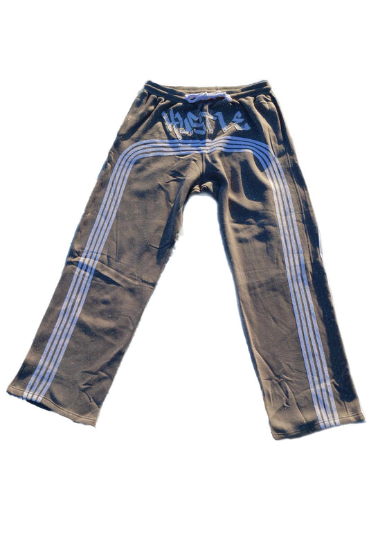 Acid wash baggy stacks with strips