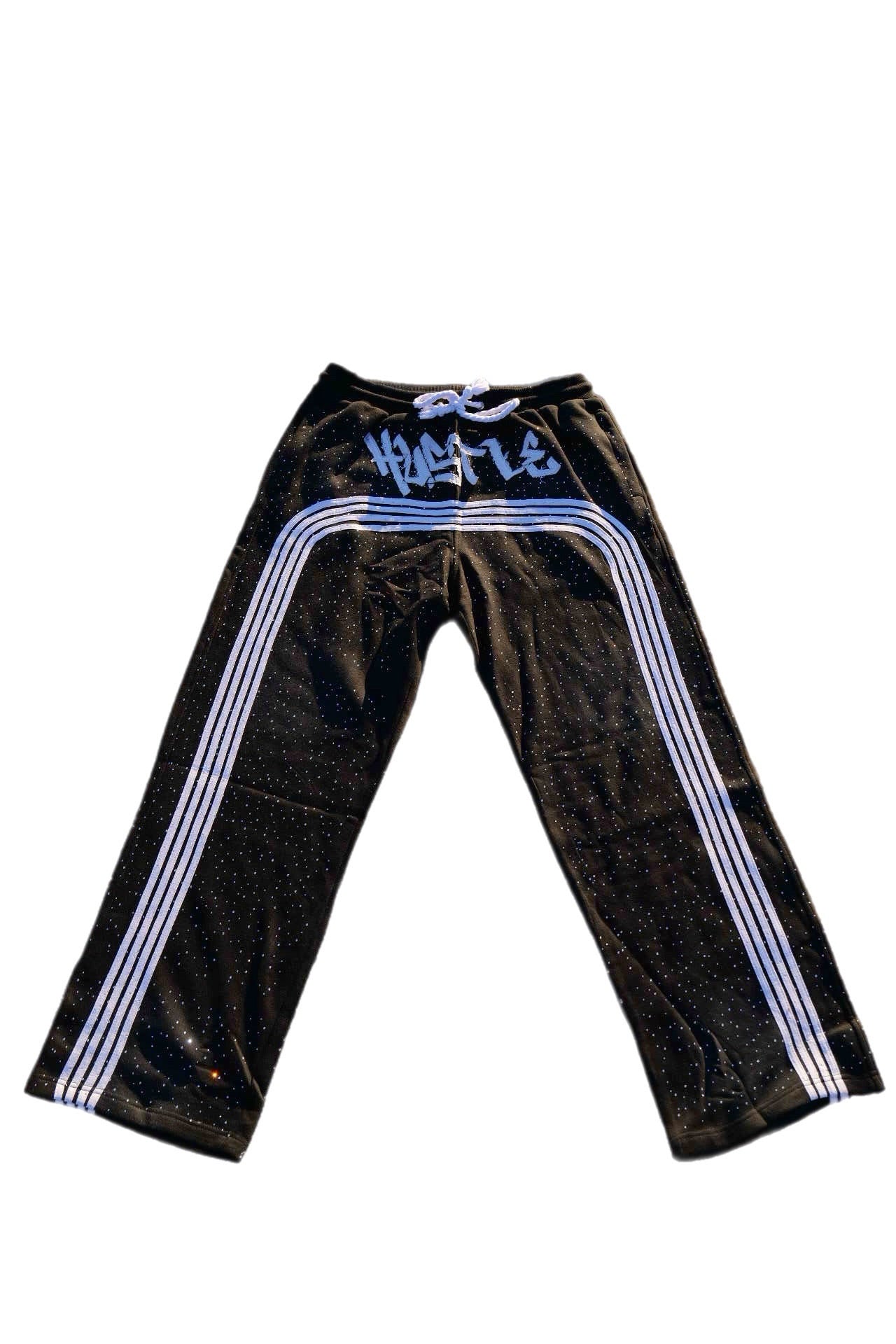 Acid wash baggy stacks with strips