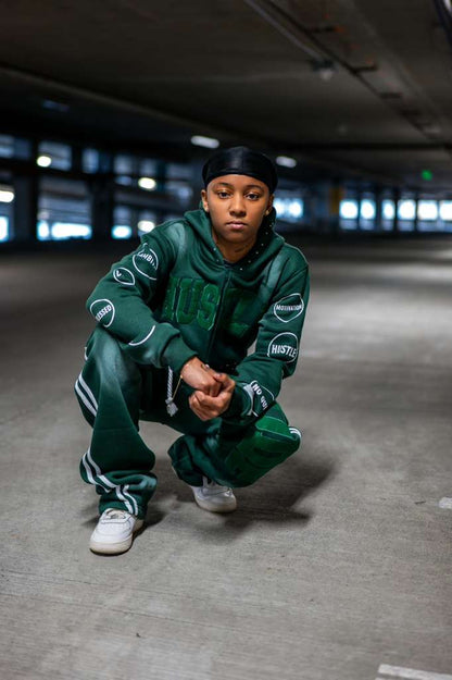 Hustle Mode “Motivation” Forest Green Tracksuit