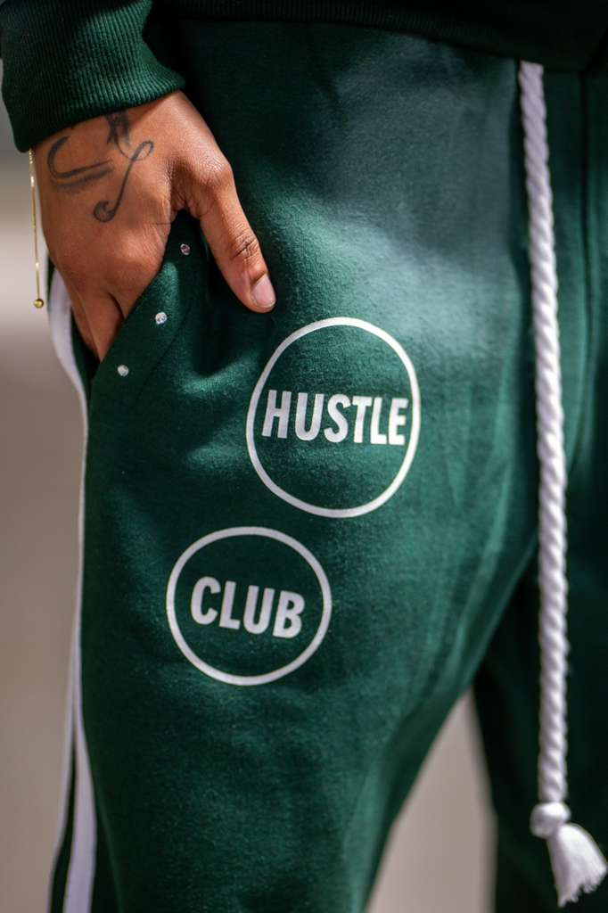 Hustle Mode “Motivation” Forest Green Tracksuit