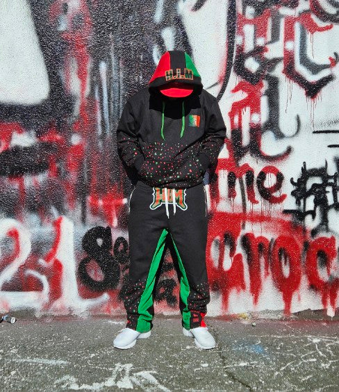 Black, RED & Green H.I.M Sweatsuit