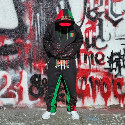 Black, RED & Green H.I.M Sweatsuit